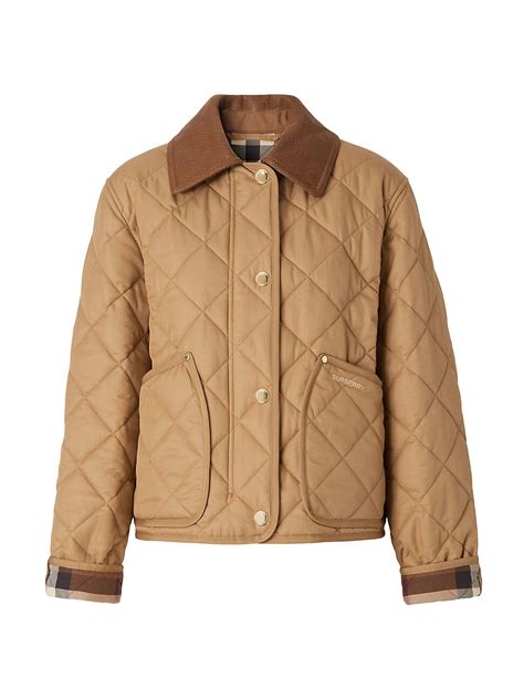 burberry lanford|Quilted Barn Jacket in Camel .